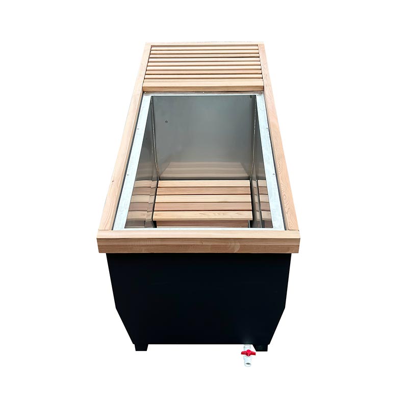Canadian Red Cedar Ice Badkar med 304 rostfritt stål Canadian Red Cedar Ice Badkar med 304 rostfritt stål