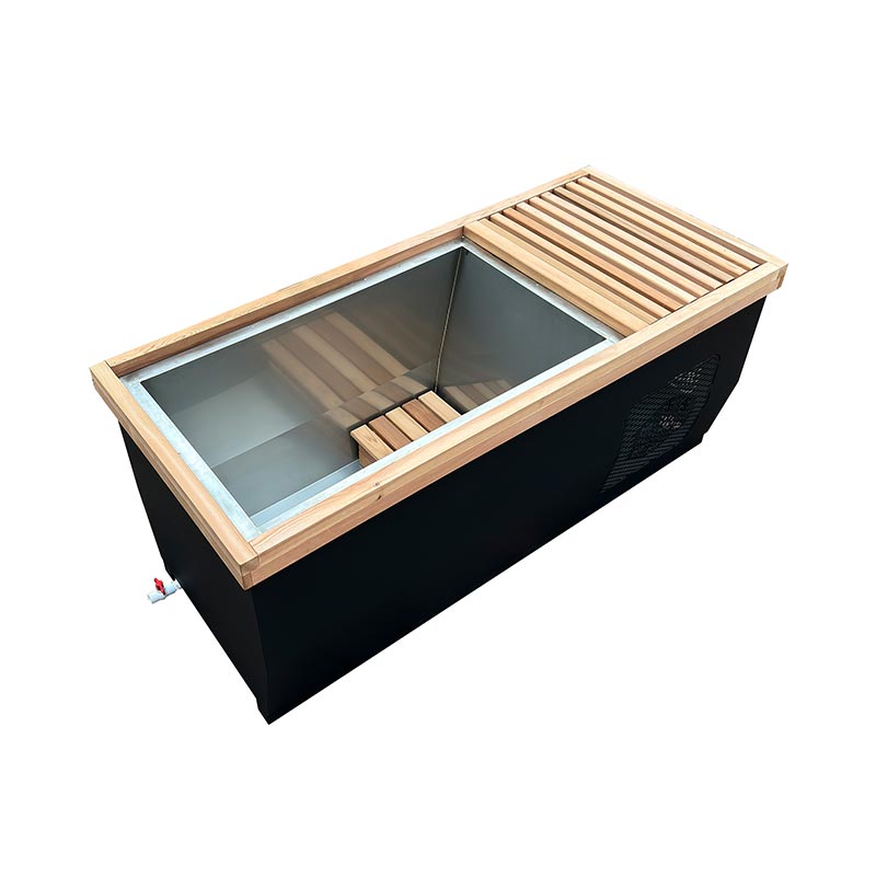 Canadian Red Cedar Ice Badkar med 304 rostfritt stål