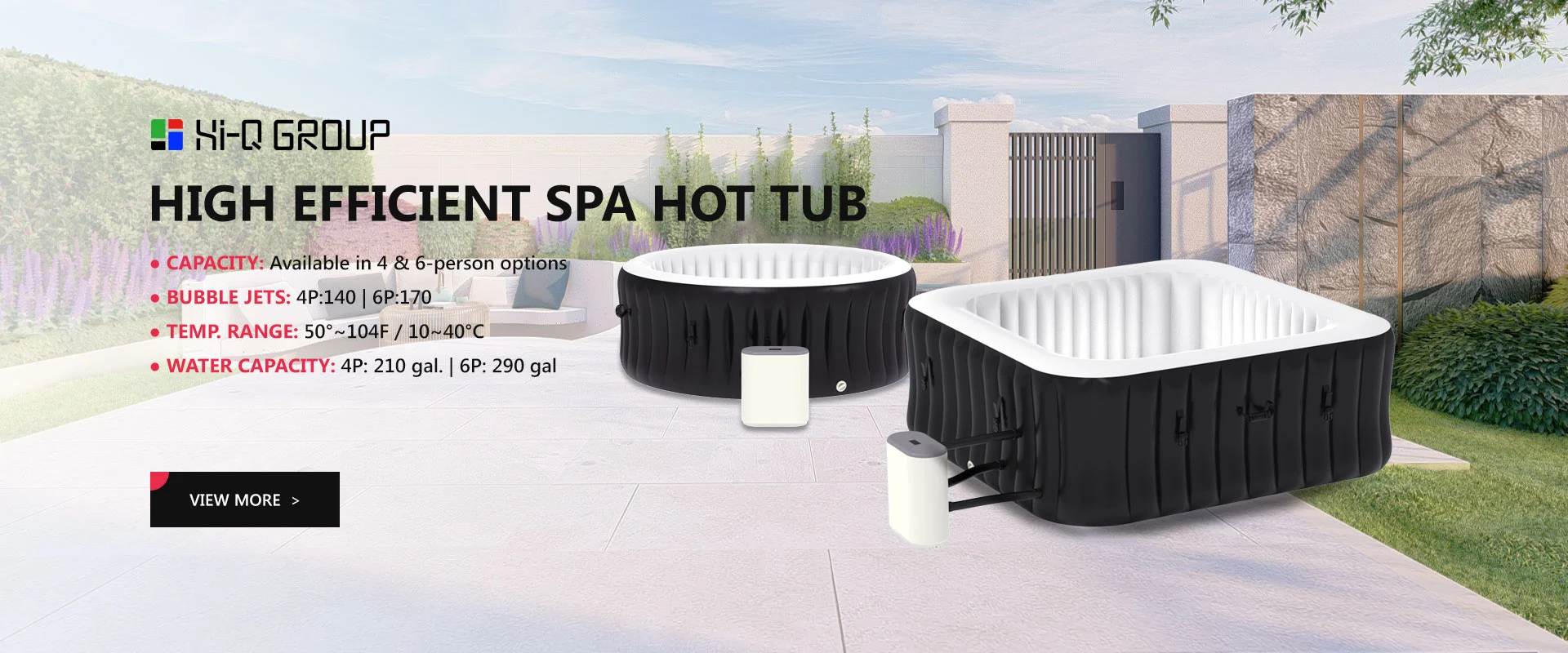 Högeffektivt spa -badtunna