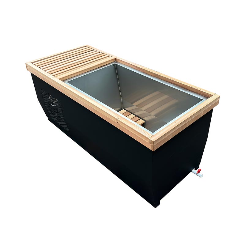 Canadian Red Cedar Ice Badkar med 304 rostfritt stål