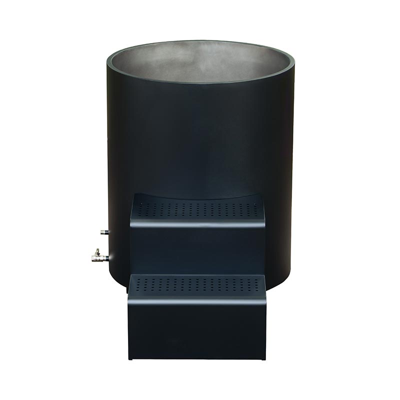 Förstärkt 304 rostfritt stål Black Cold Plunge Tub