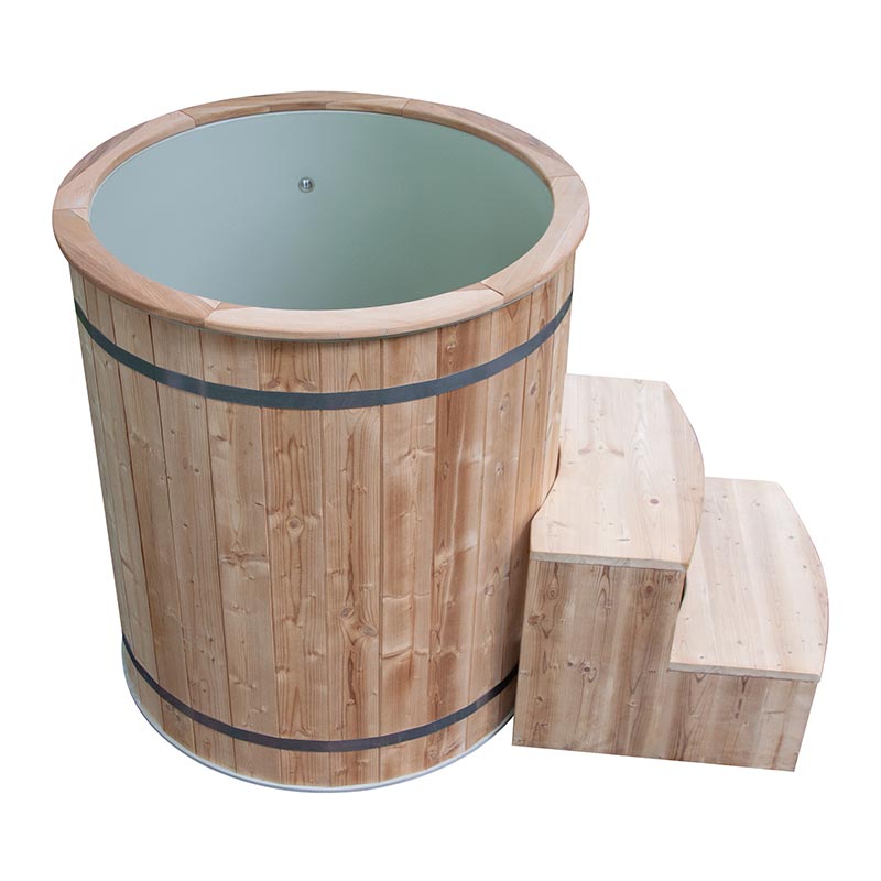Thermo Pine Wood Ice Badkar med 304 rostfritt stål foder
