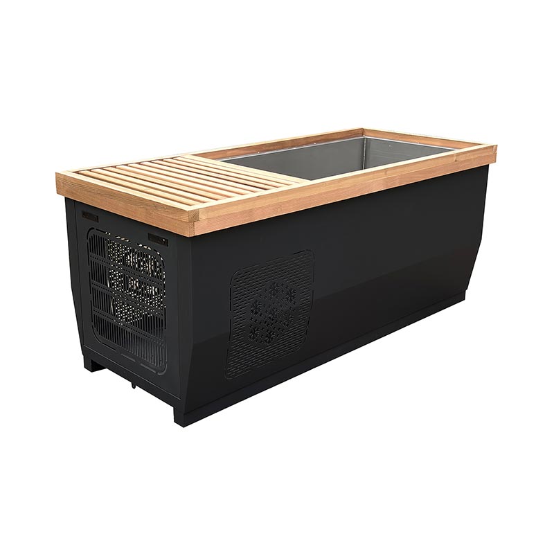 Canadian Red Cedar Ice Badkar med 304 rostfritt stål