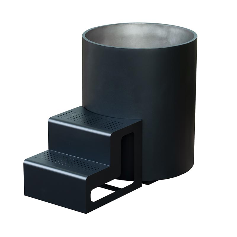 Förstärkt 304 rostfritt stål Black Cold Plunge Tub