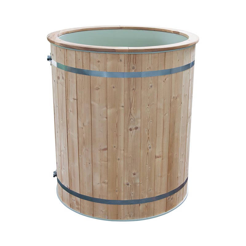 Thermo Pine Wood Ice Badkar med 304 rostfritt stål foder