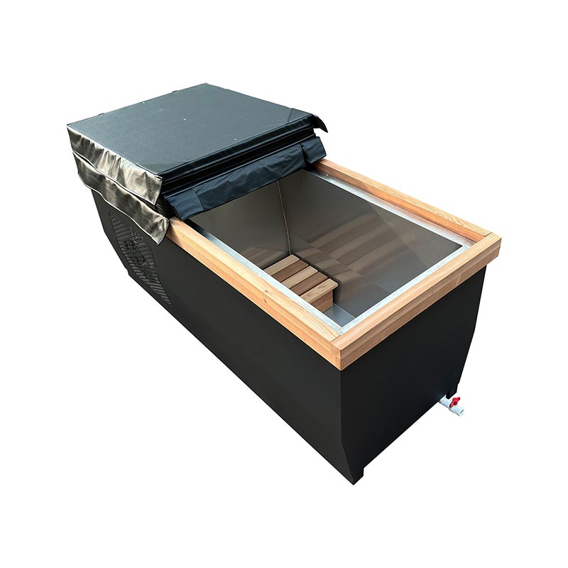 Canadian Red Cedar Ice Badkar med 304 rostfritt stål