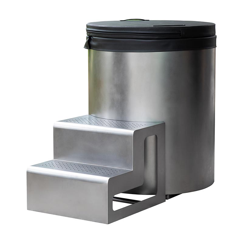 Fullt 304 rostfritt stål runt kallt dykbadkar