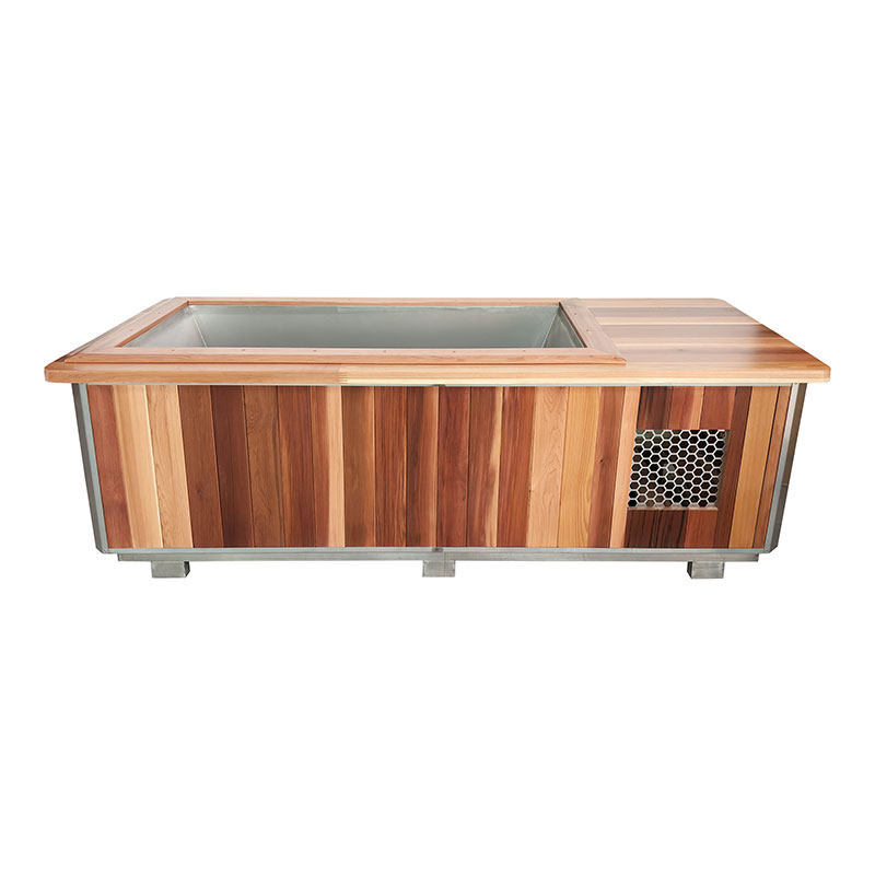 Premium Red Cedar Ice Bath med 304 rostfritt stål foder