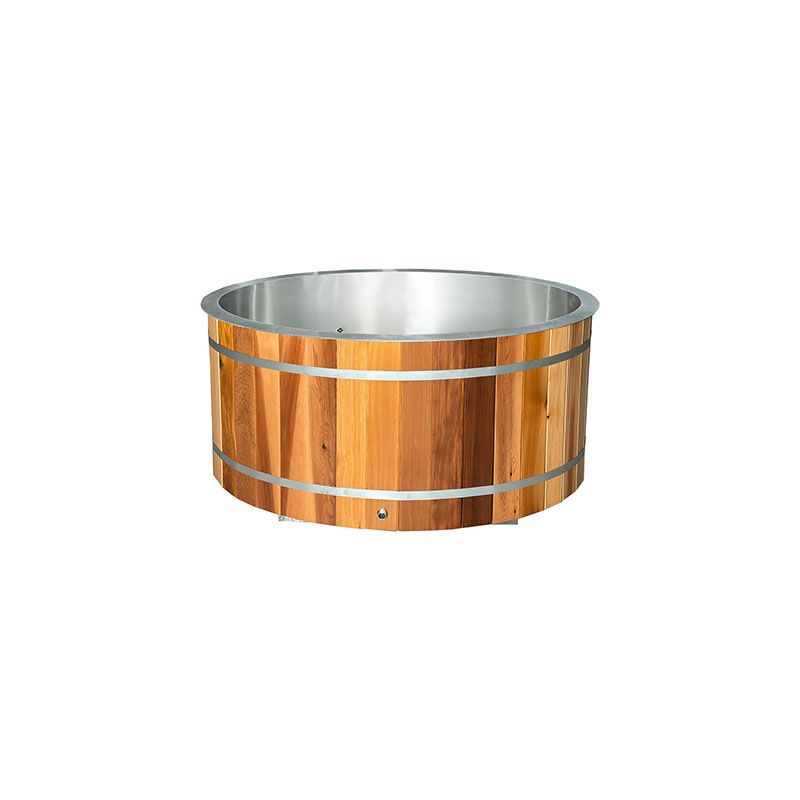 Red Cedar Cold Plunge Tub med 304 SS Liner